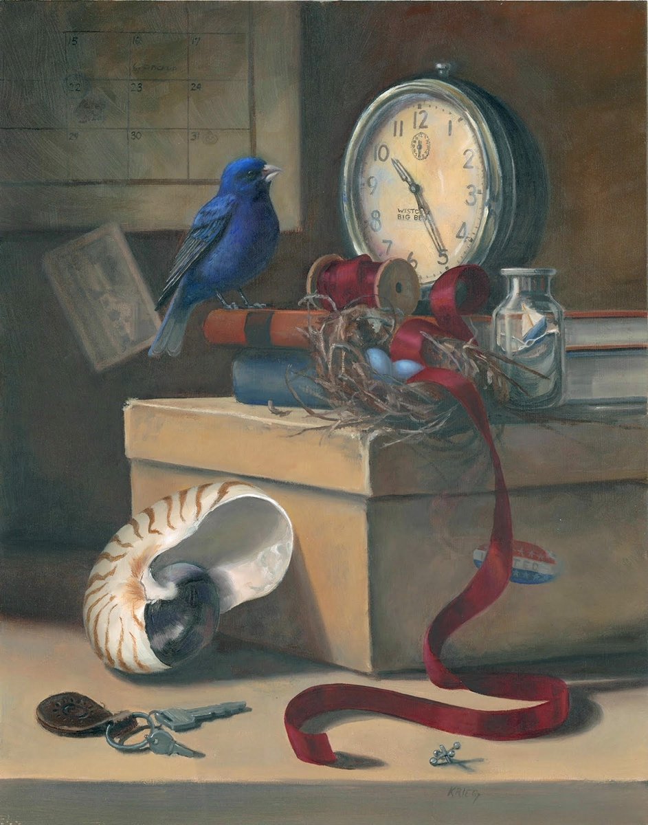 GreatPaintIn's tweet image. Katharine Krieg's piece, "Time Capsule," reflects the idea of looking at how time in quarantine was spent and how it will be seen in the future. #GreatPaintIn

See her work here: bit.ly/3ixFO8h