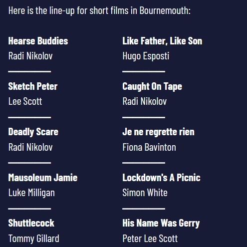 One day to go! Here is the short film line-up - do any pique your interest? 👀 
🎫 at - eventbrite.co.uk/e/short-film-n…