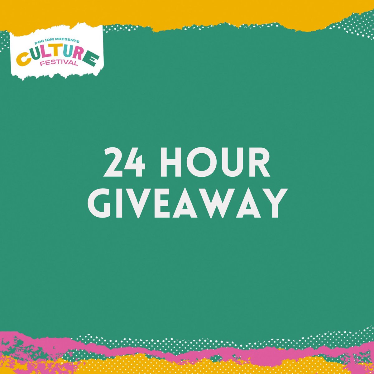 poc_iom's tweet photo. You liked it so much last time, we are doing it again! 

Everyone who purchases a Culture Fest ticket within the next 24 hours (12pm on 18th August - 12pm on 19th August) will be entered into a draw to win 5 extra free tickets for their friends and family! (1/2) https://t.co/hRzBVRFPPu