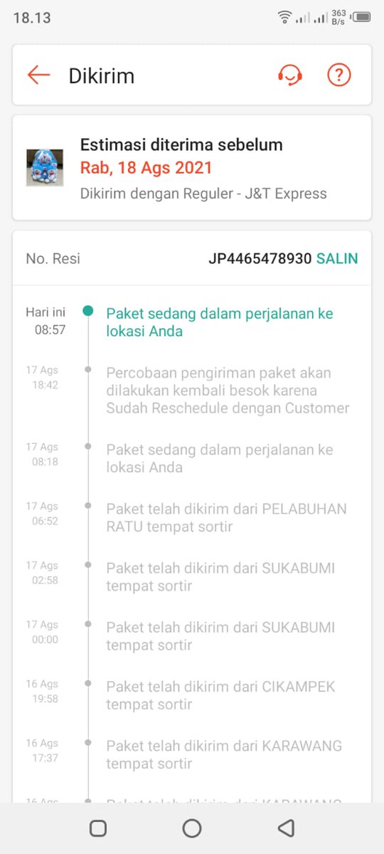 dina_dipan's tweet photo. @jntexpressid min bisa follow up kurirnya
Dari kmren gagal kirim terus... https://t.co/rgXFqNZNnk