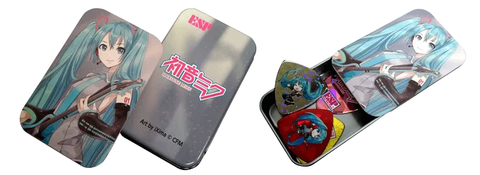 初音ミク ピックセット&ピックケース 発売  ESPコラボのかわいいピックも出るよー!SDも書いてるよー! https://t.co/VKOTPr5Pju @ESPGuitarsJPより 