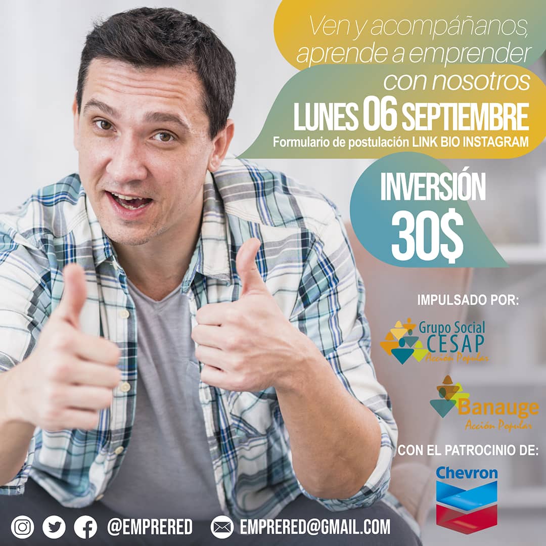 Banauge's tweet photo. Únete al Programa de Competencias para Emprender #PCE de Emprered ®️, modalidad virtual. Un maravilloso viaje de 5 semanas que inicia el próximo 06/9 a través de distintas plataformas zoom. Puedes inscribirte desde cualquier parte de Venezuela y el mundo
#ACBanauge #Emprered https://t.co/oRBVEw7u7s