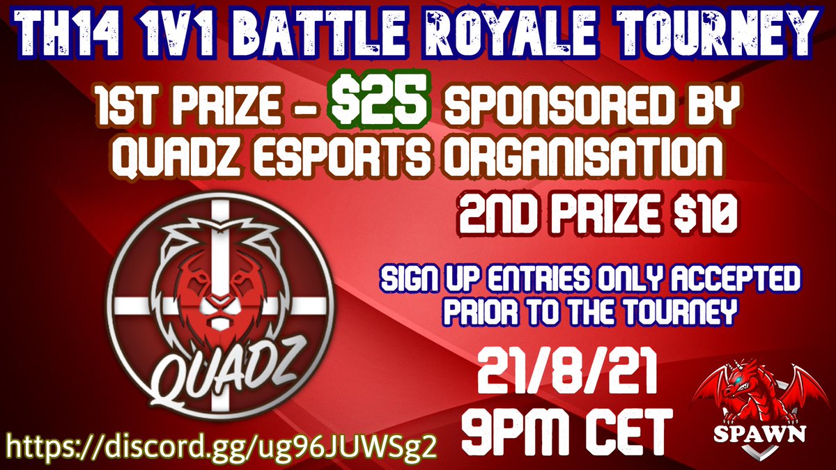 GrumpySned's tweet image. 1v1 BATTLE ROYAL TOURNAMENT
@SpawnDSG is having a 1v1 tournament this saturday where prizes will be given to 1st and 2nd placemoney_mouth

If u want to participate then pls signup here:

docs.google.com/forms/d/e/1FAI…
