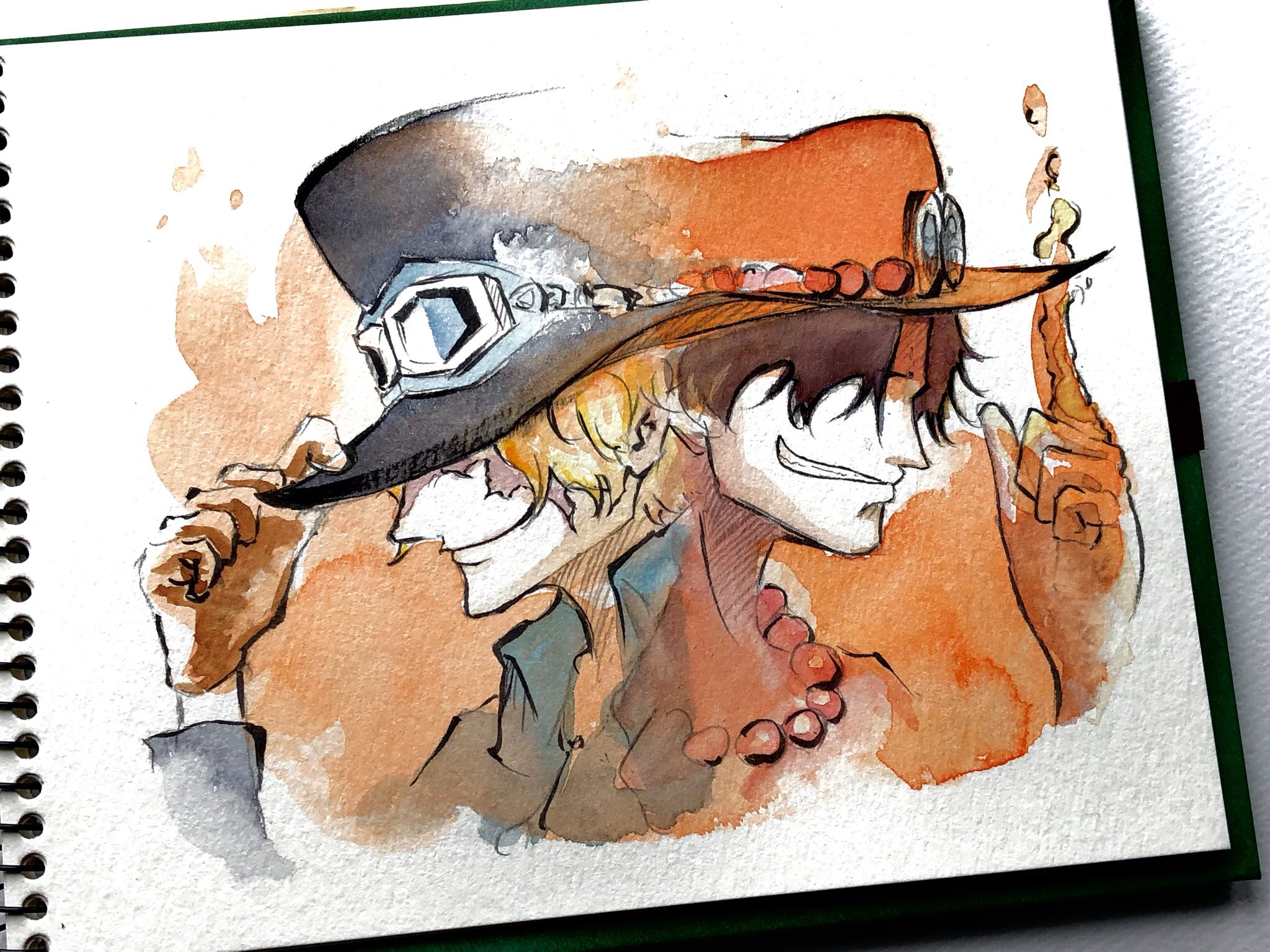 تويتر かずき على تويتر 頼れる兄貴 一生すきです 一箇所間違えたけどバレないよね Onepiece ワンピース ワンピースイラスト ワンピース絵描きさんと繋がりたい ワンピース好きな人と繋がりたい エース サボ 水彩イラスト 水彩画 T Co