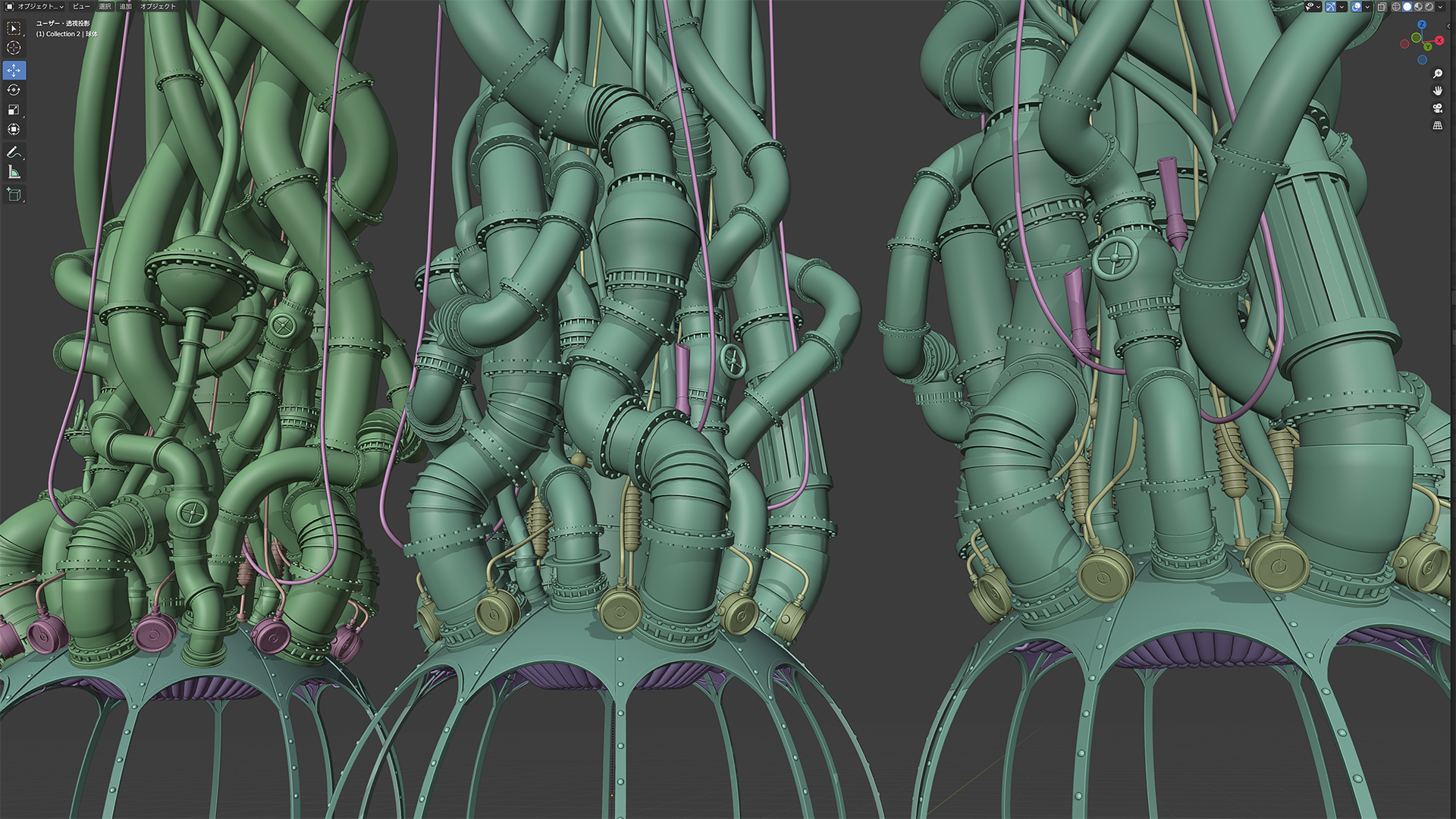 Hirokazu Yokohara 10年以上前に作ったこのモデル 開く前の予想よりはちゃんと作れてた トゥーン用の背景モデルだからあまり細かくは作ってなかったはず 何故か最初アニマスでススプラインベースのモデリングで覚えちゃったからポリゴンモデリングが死ぬ