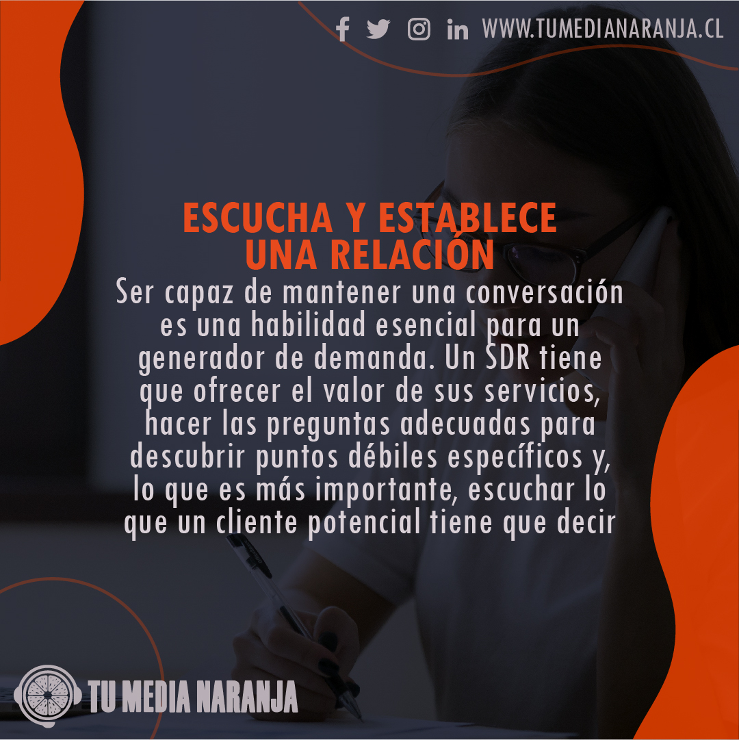 Un SDR (sales development representative) 📞 se centra únicamente en la prospección con marketing outbound, con el objetivo de generar una canalización 🎯 de ventas para el resto del equipo, en otras palabras, un generador de demanda 💪🏻.
#TMN🍊 #GeneradoresdeDemanda #Prospección