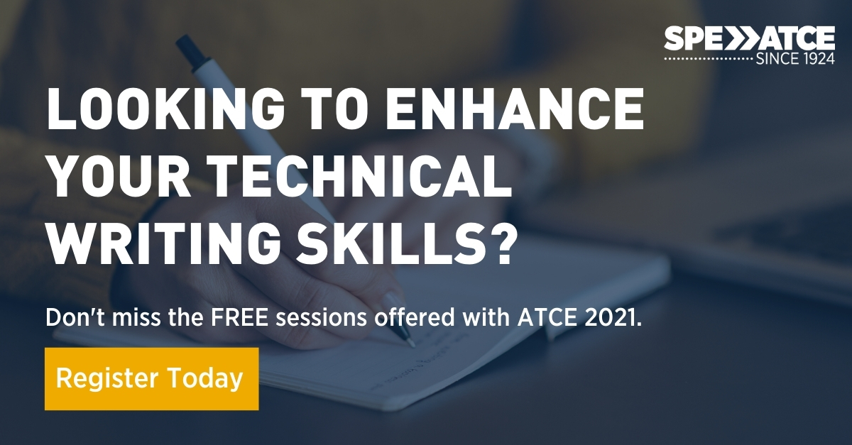 #ATCE2021 is offering free sessions to help authors submit their best possible abstracts and papers to conferences and journals.  Find out more. go2.spe.org/Iciy50FSvYI

#ATCE #oilandgas #writingskill #Dubai