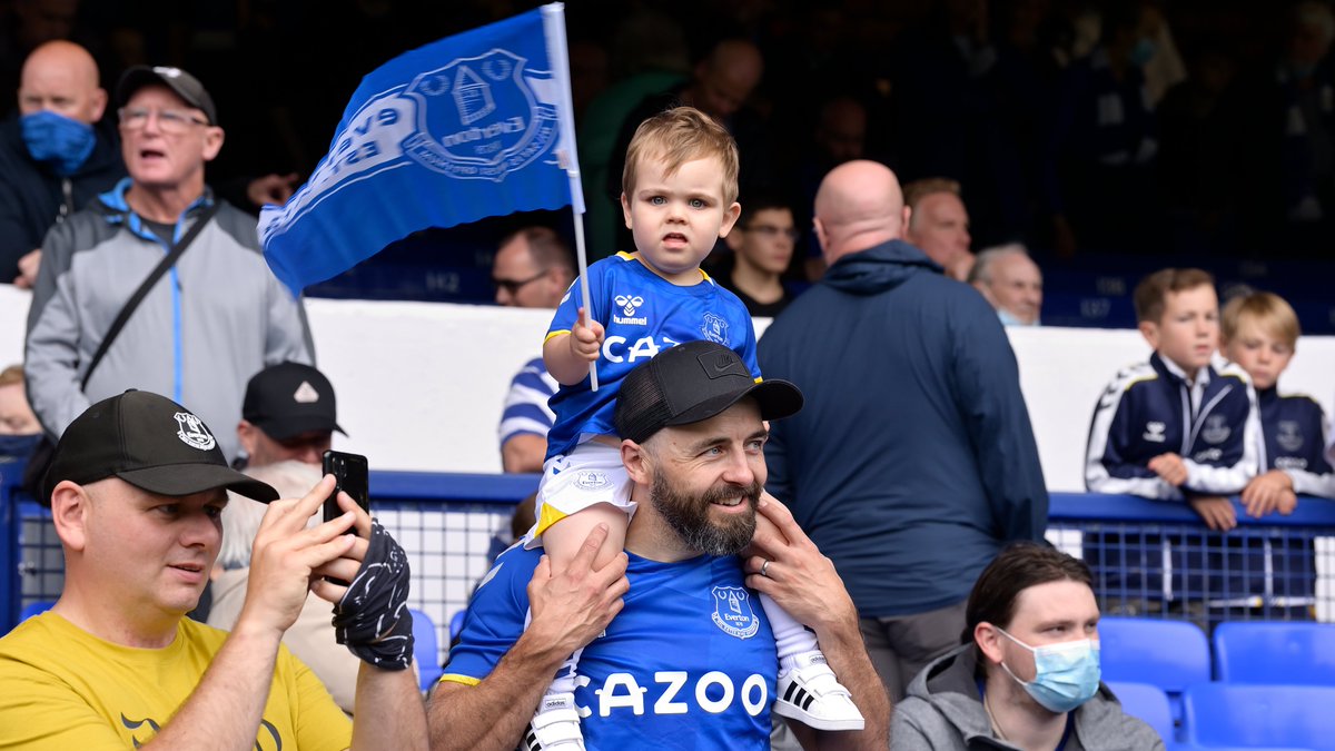Everton's tweet image. What was your first game? #EFC 🔵