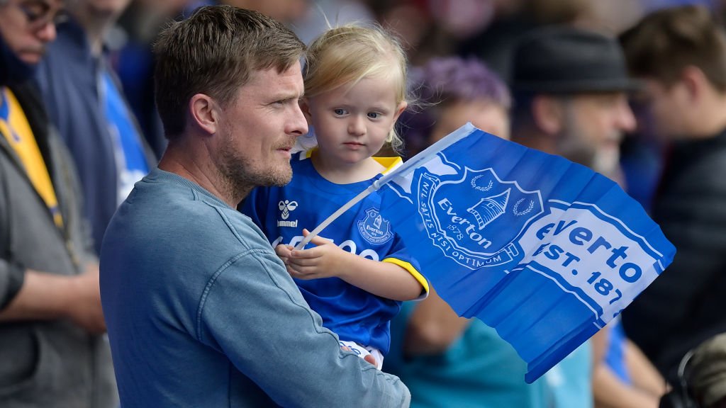 Everton's tweet image. What was your first game? #EFC 🔵