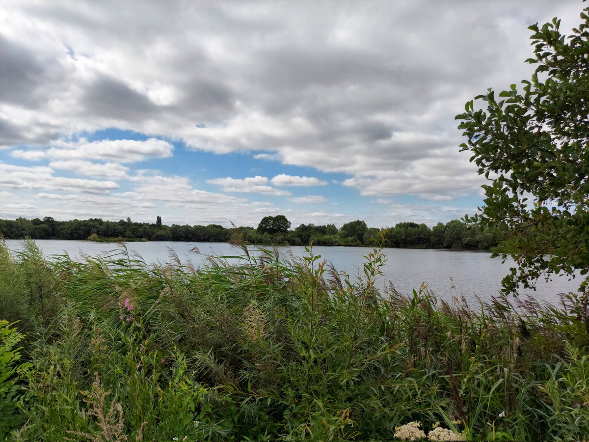 CeriAnneAshby's tweet photo. First walk at Stanwick Lakes since February. Took a very quiet route to avoid people. C managed to walk a bit interspersed with rides in the wheelchair. Only saw a couple of people who kept their distance. #HodgkinLymphoma #livingwithcancer #gettingbacktonature #summerwalks https://t.co/VnKSTu0GLk