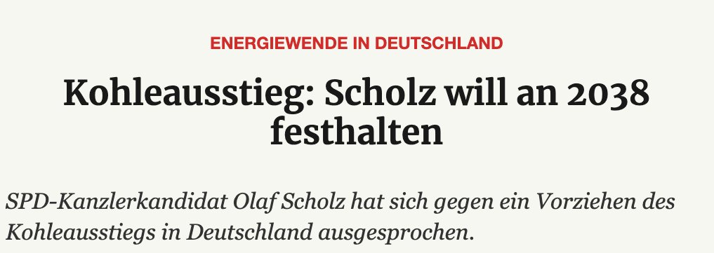 Kohle bis 2038 heißt, man will 1,5° nicht einhalten. Dabei ist die Wissenschaft klar wie nie. Und der Sommer hat überall gezeigt, was Klimakrise in Praxis heißt.
Es ist eine derart verantwortungslose Prioritätensetzung, ich bin wirklich schockiert. #MitScholzInDieKrise