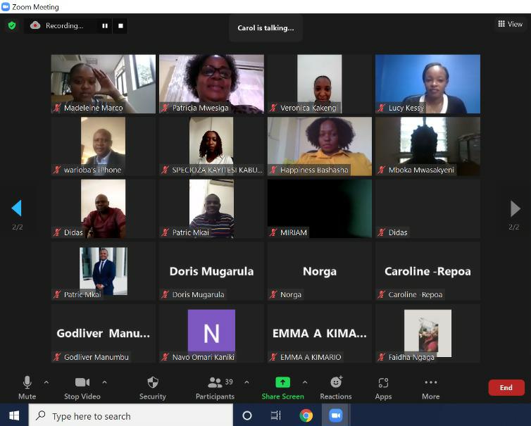 REPOA (@repoa) on Twitter photo Below are some of the participants to the ongoing virtual training on Harnessing Natural Resource for Development.
<a href="/MmariDonald/">Donald Mmari</a> <a href="/Hilda_Tanzanite/">Dr. Hilda Jacob</a> <a href="/BBuganzi/">Blandina Kilama</a> <a href="/AbelKinyondo/">Abel Alfred Kinyondo, Ph.D.</a> <a href="/NRGInstitute/">Natural Resource Governance Institute</a> <a href="/L_Katera/">Lucas Katera</a> <a href="/JamalMsami/">Jamal Msami</a> <a href="/DKAmbTanzania/">Jesper Kammersgaard 🇩🇰</a> <a href="/NorAmbTz/">Ambassador Tone Tinnes</a> <a href="/SwedeninTZ/">Sweden in Tanzania</a> <a href="/MadiniTanzania/">Wizara ya Madini</a> <a href="/IrlEmbTanzania/">Irish Embassy Dar</a> Below are some of the participants to the ongoing virtual training on Harnessing Natural Resource for Development.
<a href="/MmariDonald/">Donald Mmari</a> <a href="/Hilda_Tanzanite/">Dr. Hilda Jacob</a> <a href="/BBuganzi/">Blandina Kilama</a> <a href="/AbelKinyondo/">Abel Alfred Kinyondo, Ph.D.</a> <a href="/NRGInstitute/">Natural Resource Governance Institute</a> <a href="/L_Katera/">Lucas Katera</a> <a href="/JamalMsami/">Jamal Msami</a> <a href="/DKAmbTanzania/">Jesper Kammersgaard 🇩🇰</a> <a href="/NorAmbTz/">Ambassador Tone Tinnes</a> <a href="/SwedeninTZ/">Sweden in Tanzania</a> <a href="/MadiniTanzania/">Wizara ya Madini</a> <a href="/IrlEmbTanzania/">Irish Embassy Dar</a>