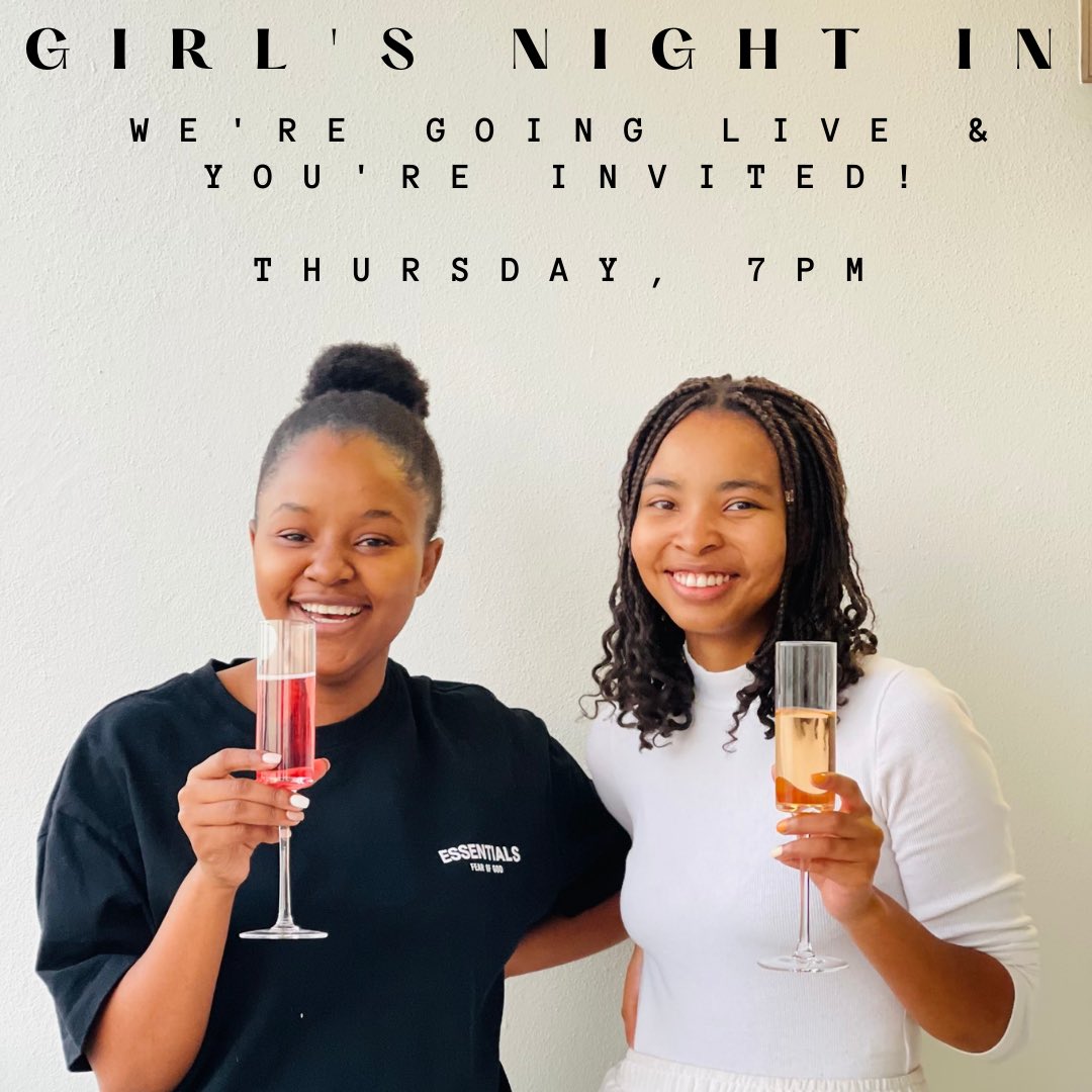 AnenoNails's tweet photo. The Aneno Girls are going LIVE! 🎉 Let’s chat all things self-care, confidence and Aneno! 💛 Grab a drink, some snacks and join Nonto and Bonolo for a fun Instagram live on Thursday at 7pm. Stay tuned for some goodies to redeem from Aneno Beauty 😍 https://t.co/71zD4ty1q4