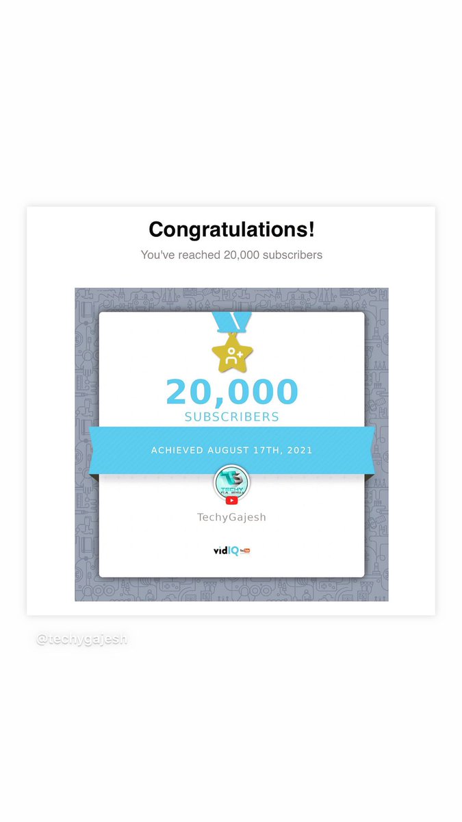 TechyGajesh's tweet image. Thank you everyone for all your support.. our family is 20k times stronger now.. @YouTubeIndia @YTCreatorsIndia