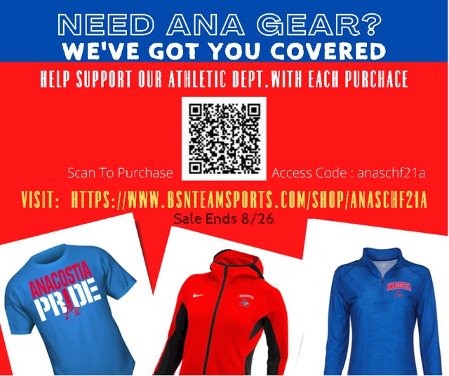 AnaAthleticDept's tweet photo. New @AnacostiaHigh athletic gear! This year will be special, get yours now! #whyana https://t.co/YVsvPB2b4r https://t.co/8szpkyFuxl