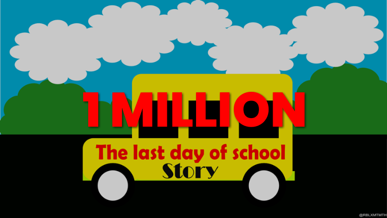 RoMonitorStats's tweet photo. Congratulations to The Last Day Of School [Story] by Fmgroup studios (@fmgroupo) for reaching 1,000,000 visits!
        
At the time of reaching this milestone they had 110 Players with a 49.41% rating.

View stats on RoMonitor https://t.co/NVhEjNwFvl https://t.co/MTM4oAqChN