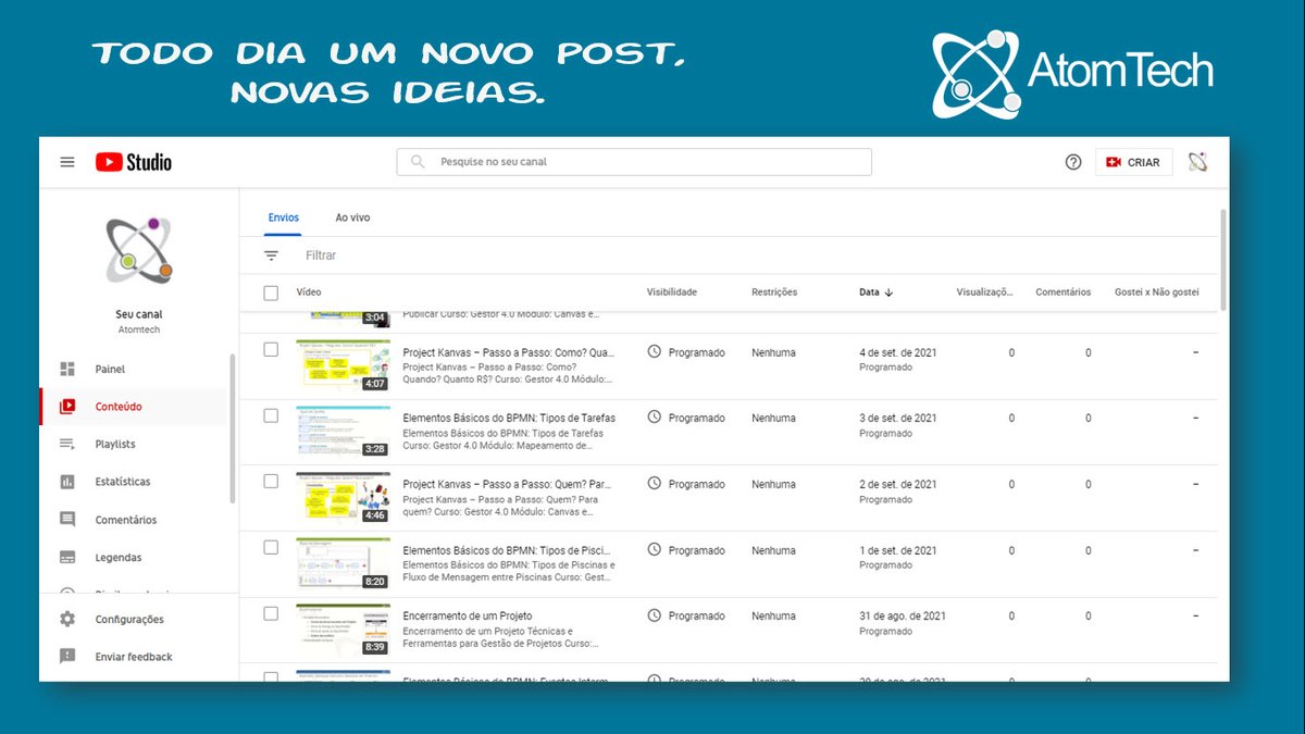 fredericorramos's tweet image. Atomtech - Todo o dia um novo conteúdo.
Ajude a criar o nome do nosso canal do YouTube

Vídeos ajudando a te tornar um profissional melhor.
Dicas, promoções, parcerias, novas ideias.

Pesquise ATOMTECH no YouTube.

Ou através do link:
youtube.com/channel/UCnkpE…
#atomtech