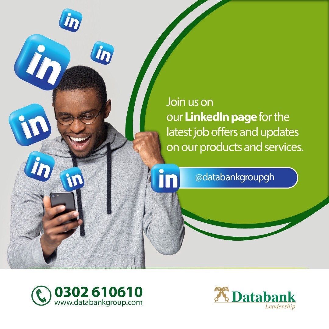 Databankgroupgh's tweet photo. Join us on our LinkedIn page for the latest job offers and updates on our products and services. Kindly Tap on this link to follow our page https://t.co/RVLgW7KO56
#Jobwatch #JobOffer #Investing #Ghana #DatabankGroup
https://t.co/lBwXVtGVBk https://t.co/Wa4RnH0Rfq