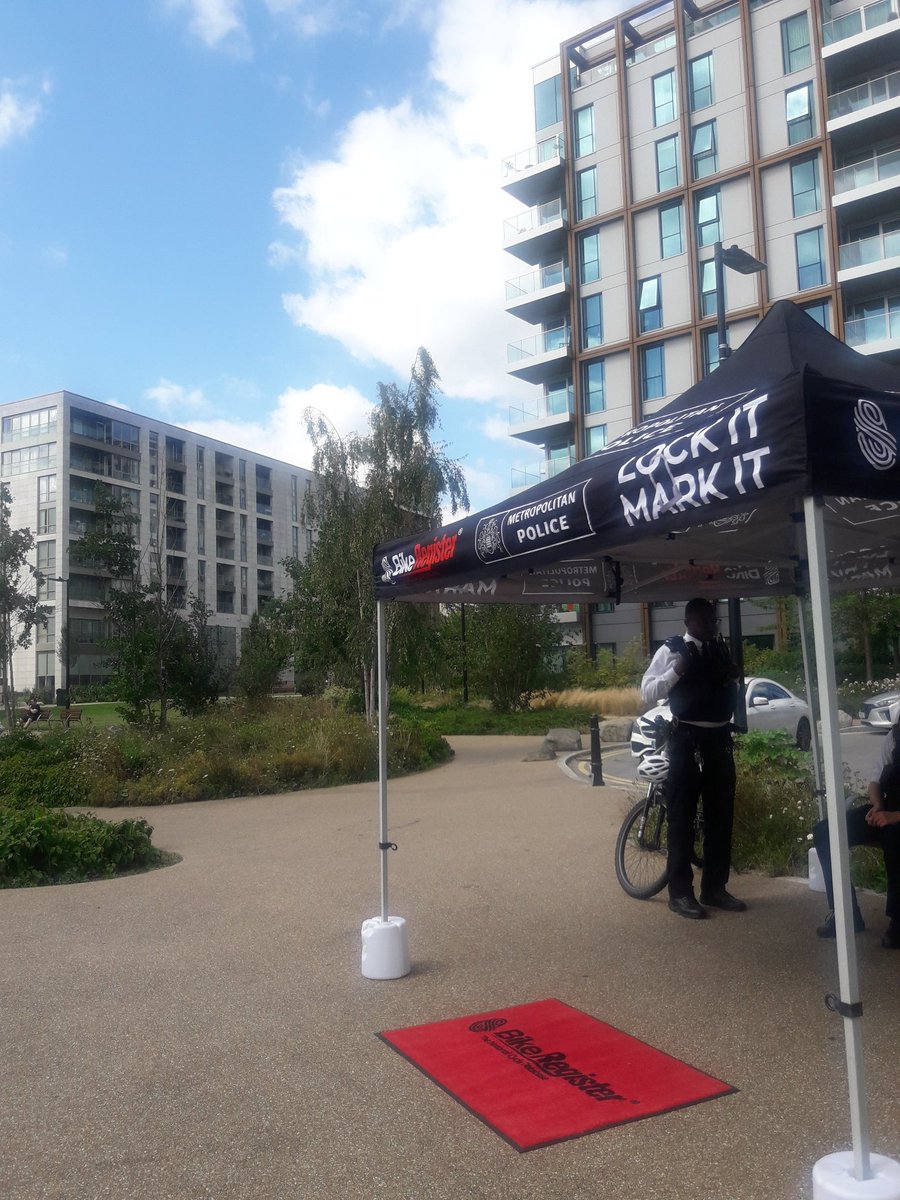 We are set up in Spring Park by the Redmond Community Centre  for our bike marking event! Bring your bike and learn how to keep it safe. #bikemarking #stopbiketheft