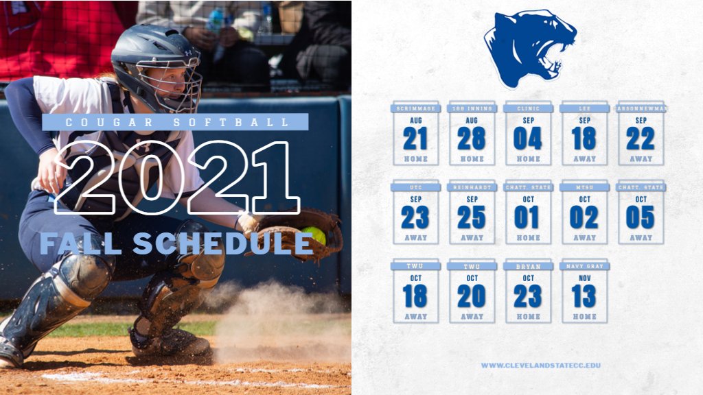 CS_Athletics's tweet image. Softball is back in action this Fall. Come out and cheer on the Cougars! #fallschedule #CSCCAthletics