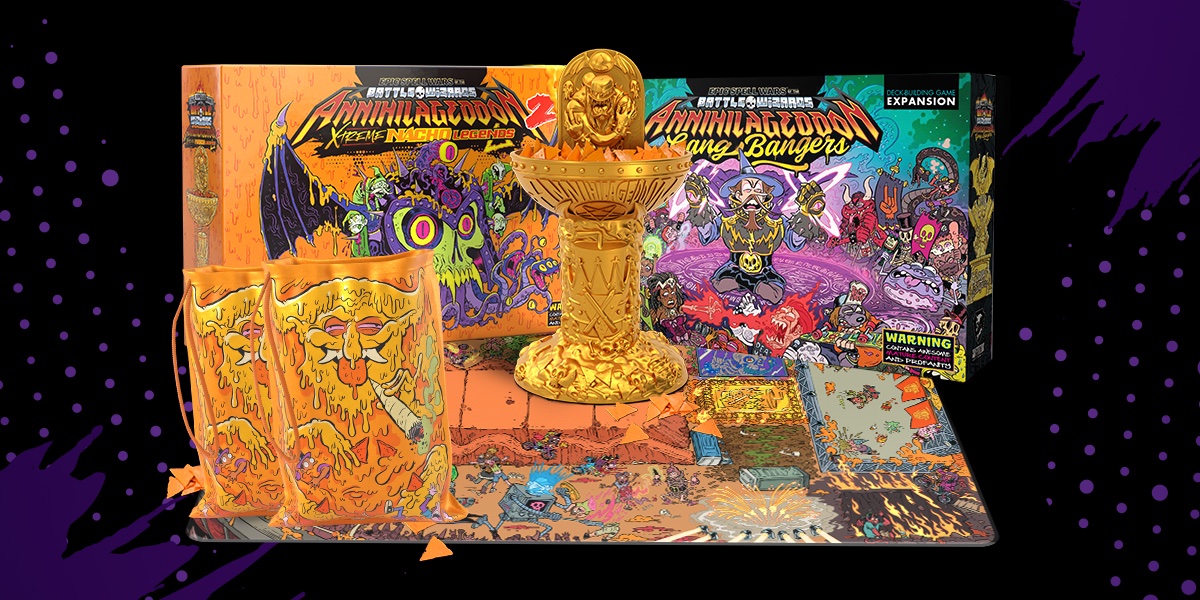 Cryptozoic's tweet photo. Missed our Kickstarter for Epic Spell Wars of the Battle Wizards: ANNIHILAGEDDON 2? Stay calm! We're accepting LATE PLEDGES until September 30. If you want the Gang Bangers Expansion and all the other Kickstarter exclusives, this is your last chance EVER!
https://t.co/tgRPD7mekA https://t.co/L5SlytY62L