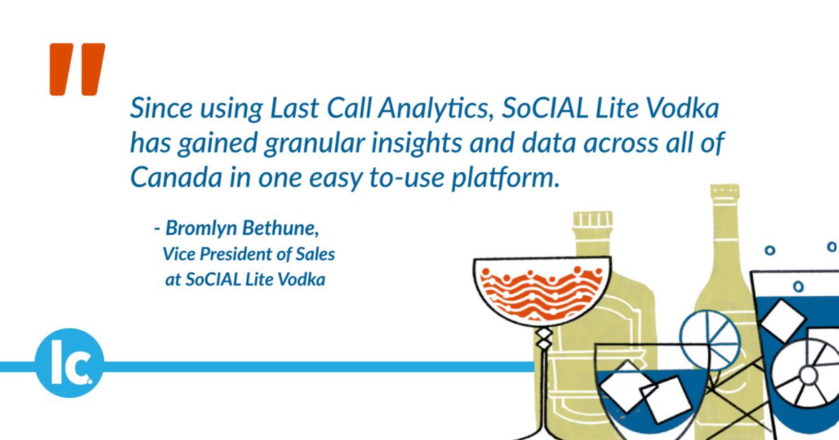 Last Call Analytics (@lastcalla) on Twitter photo Since switching to Last Call Analytics, <a href="/SoCIALLITEVodka/">Social Lite Vodka</a> can now quickly and efficiently obtain and act on the daily data insights provided by the software across all of Canada. Check out what else SoCIAL Lite Vodka has been able to accomplish with #LCA! hubs.ly/H0VyQyw0 Since switching to Last Call Analytics, <a href="/SoCIALLITEVodka/">Social Lite Vodka</a> can now quickly and efficiently obtain and act on the daily data insights provided by the software across all of Canada. Check out what else SoCIAL Lite Vodka has been able to accomplish with #LCA! hubs.ly/H0VyQyw0