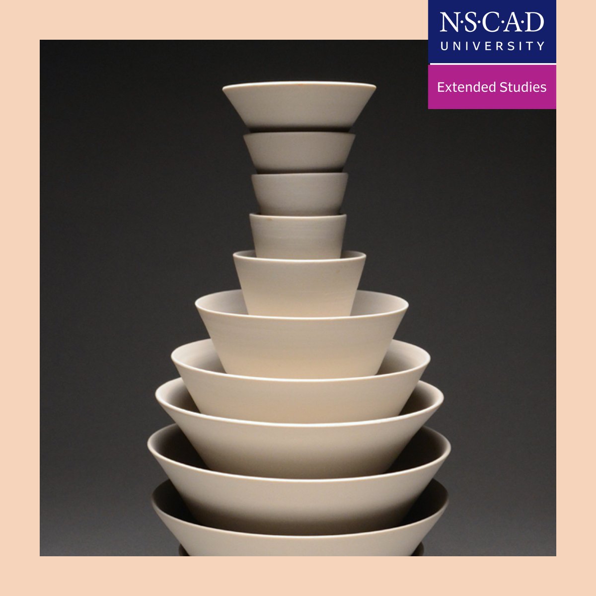 There are only two spots left in our fall Introductory Throwing classes with George Cho. We're so glad that you're all as excited as we are to be back in the studio!

For more information or to register today, visit nscad.ca/study-at-nscad…