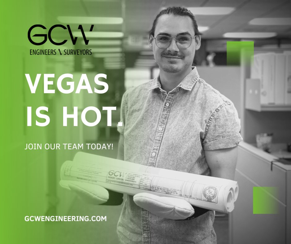GCW_Eng's tweet photo. Holy smokes it's hot and GCW is heating up with a bunch of new openings! https://t.co/eeZ7LGPL6D

#hiring #careers #vegasjobs #civilengineering #surveying https://t.co/6eoLdUCpF0