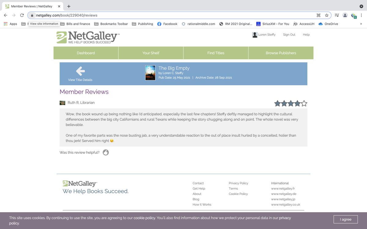lsteffy's tweet image. Nice review of #TheBigEmpty on NetGalley @PublishingCreek @TAMUPress #newbooks