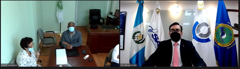 WCOAMERICARIBE's tweet photo. @wovallesat, Vicepresidente @WCOAMERICARIBE  sostuvo reunión con Albert Sandy, Secretario Permanente del Consejo de Aplicación de la Ley de Aduanas del Caribe #CCLEC, en donde se puso de manifiesto el interés de promover acciones conjuntas en apoyo a los países de #ElCaribe. https://t.co/xbOI7rh9eJ