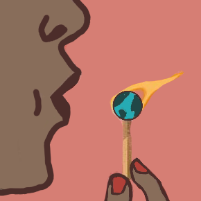 nationalgridus's tweet image. We’re proud to announce the final winner of our #COP26 Picturing a Cleaner Future art competition! Congrats to Helen of Brooklyn, NY for her powerful piece, “Our World is On Fire”. We admire your passion for educating others on climate change. #GreenerGrid