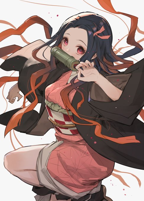 イワトコさんがTwitterに投稿した竈門禰豆子(鬼滅の刃)のイラスト。