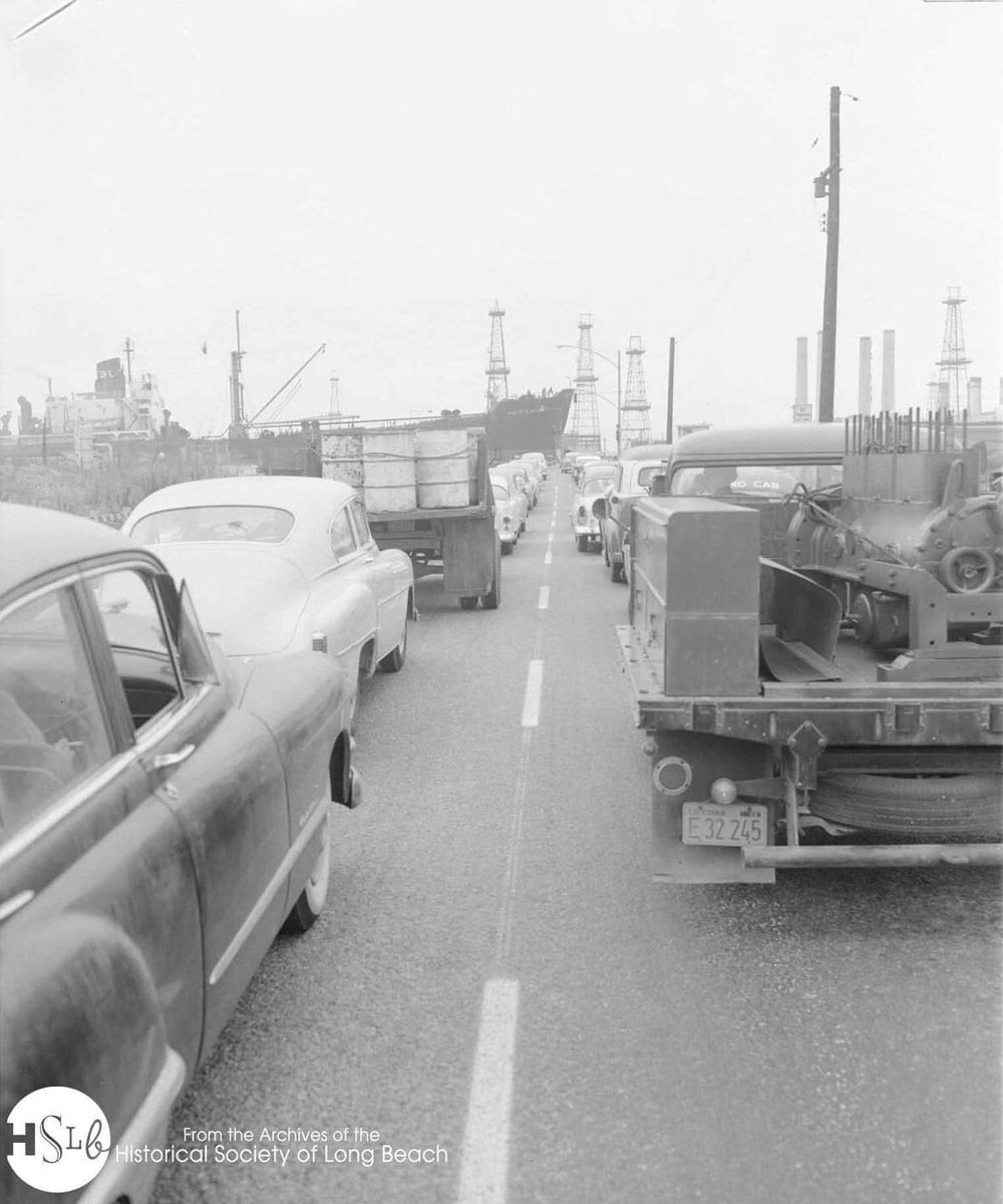 The decades following  WWII witnessed profound change in Long Beach. The population soared past two hundred thousand souls. All of this activity brought new infrastructure. Joseph Risinger pointed his camera at this frenetic jumble of construction and grand openings.
#portoflb