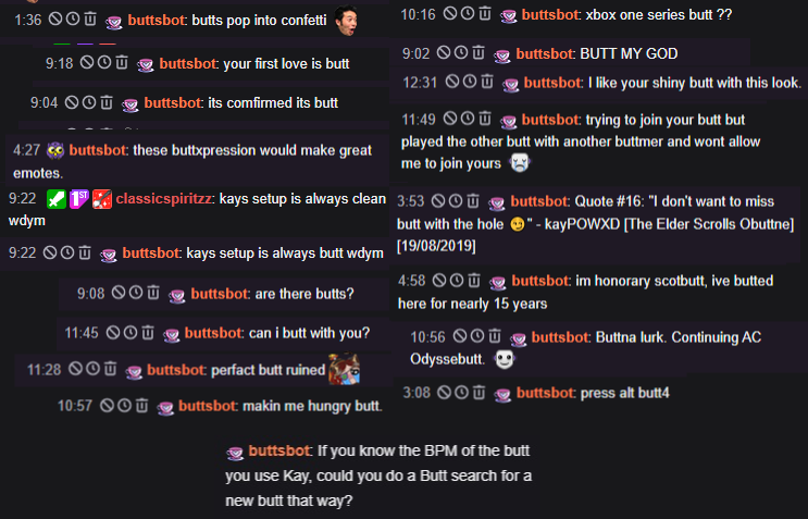 bokeypunk's tweet photo. @Twitch What was so butt with #buttsbot ?
#SaveTheButt https://t.co/mribkIKu6x