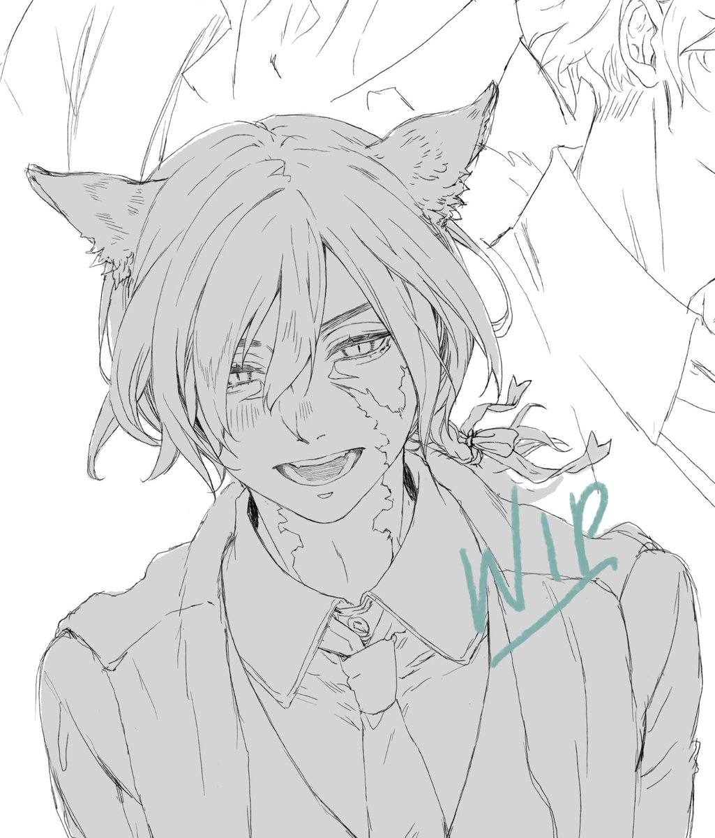 ✨Work in Progress!✨ Since you guys liked my HW's trio drawing I'm currently working on a ShB one!😆  Here's a little preview of Exarch! 