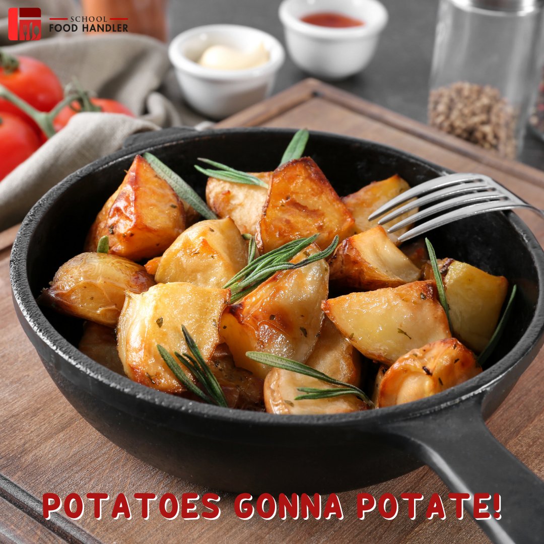 SafeFoodHandler's tweet image. Potato lovers, it's #NationalPotatoDay tomorrow! What are your favorite potato recipes?

#potato #potatoappreciation #nationalpotatoday #schoolfoodhandler