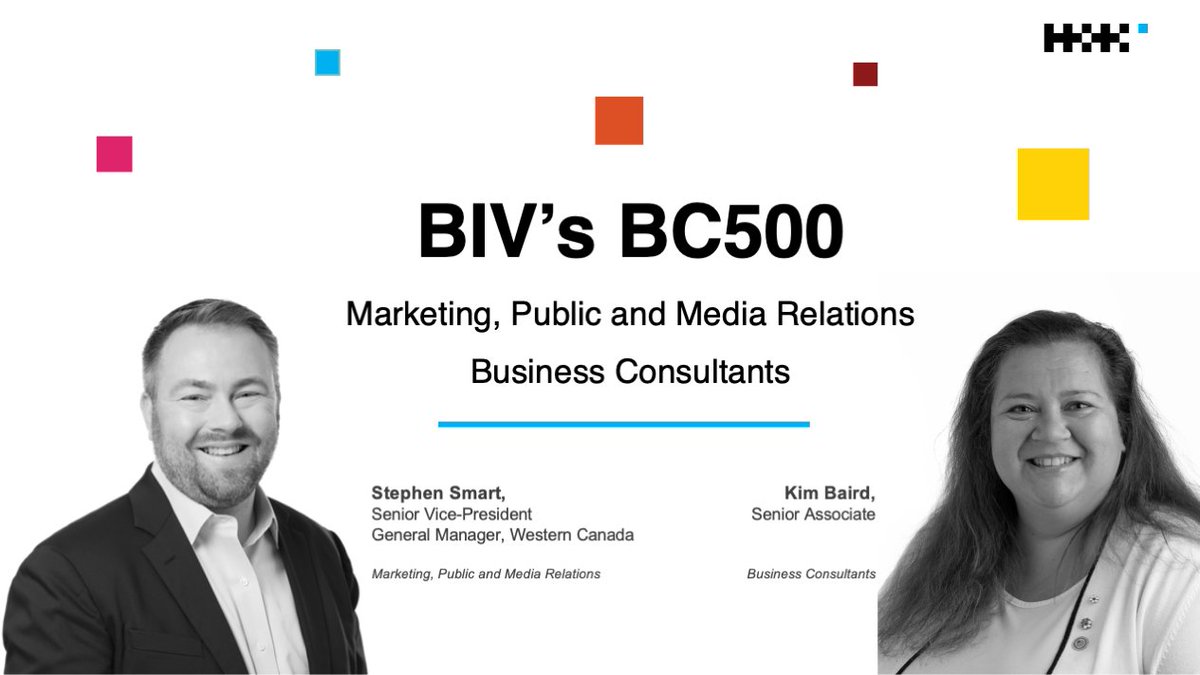 hk_canada's tweet photo. Congratulations to our @smartyvr and our Senior Associate Kim Baird on your recognition from @BIVnews as two of the most influential leaders in B.C. For details see 'Marketing, Public and Media Relations' and 'Business Consultants' respectively here: https://t.co/7qhB3YMsY7 https://t.co/uTvvgA7qWV