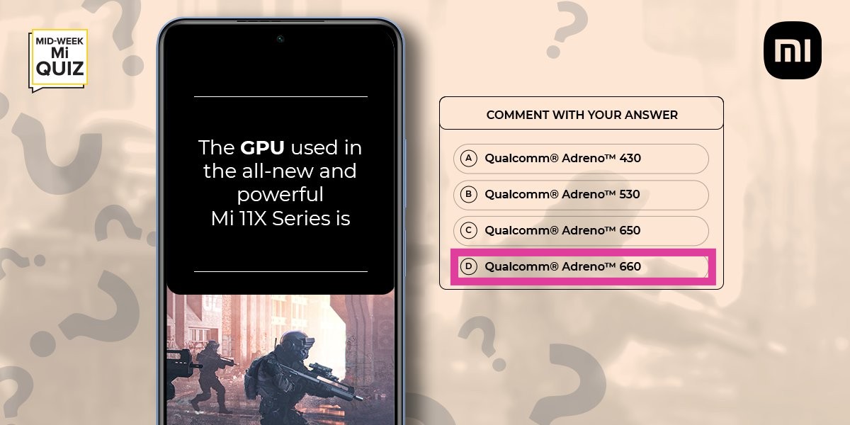 archana1860's tweet image. @XiaomiIndia 
#MidWeekMiQuiz, #Mi11X, #Mi11XPro, #Mi11XSeries #Xiaomi 
Ans 5 👉(D)  Qualcomm® Adreno™ 660
Join
@pavansmehta 
@KinshuSharma15 
@iamAddy93 
@Chhbi777 
@Chhayadhamecha 
@SakshiAngel1998 
@sanchitabhartiy 
@vidyathapa76 
@MaisuriaChetan 
@PareshR7684 
@HemaPanjavani