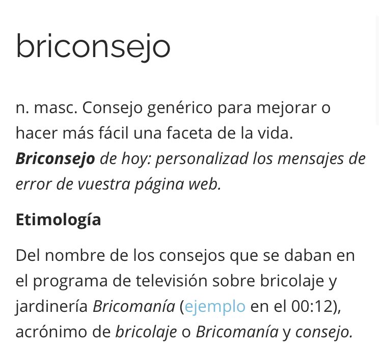 Por si hay alguien que no sabe de dónde viene lo de «briconsejo»:
