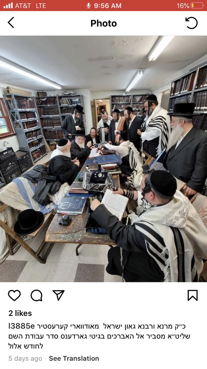 leifer_aron's tweet photo. C”K UDVARY RAV SHLITA LEARNS CHASIDOS FOR SATMAR YUNGELAT IN GITI GARDENS WOODRIDGE LAST FRIDAY https://t.co/XcCa8OlfW3