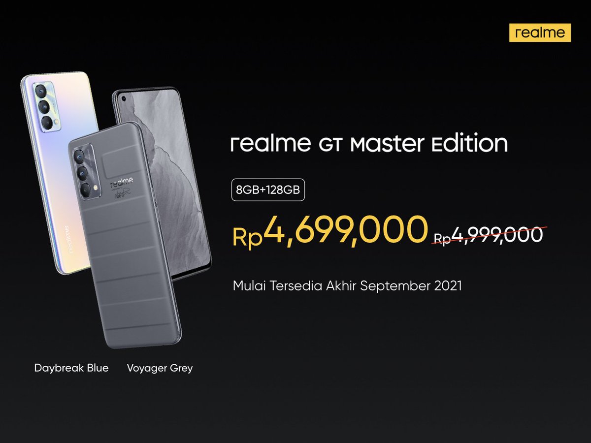gadtorade's tweet photo. Realme Fan Festival yg diumumkan hari ini, memperkenalkan 4 device baru, yg mengusung tema #howdareyoubeyou

Smartphone #realmeGT Master Edition
Realme Book layar 2K
Air purifier
Realme Smart TV 4K

Dan ini harga promonya selama Fan Festival https://t.co/eIylnQn1sC