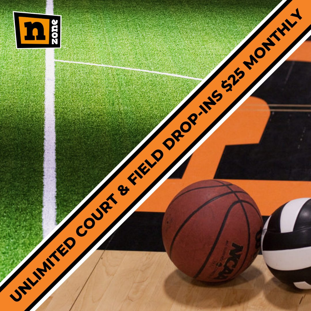 Drop in to use our indoor turf fields for just $19 monthly. Whenever our fields aren't in use, drop-ins are welcome! Call ahead for availability. No membership required. Does not include $5 enrollment fee or use of courts. Head to our website for more information.