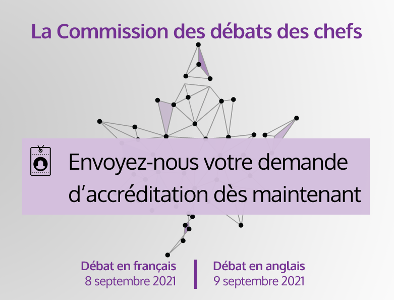 debats_can's tweet photo. Faites votre demande d’accréditation médias dès maintenant. La date limite est le mercredi 25 août à 23h59 (HAE) https://t.co/gL3nLojKEo https://t.co/8eIBxAPqYP