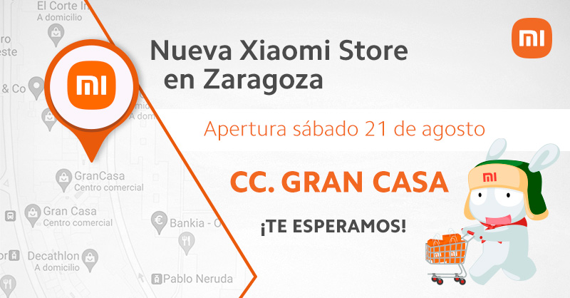 XiaomiEspana's tweet photo. ¿Vives en Zaragoza? Esta noticia te va a interesar. 😀

💥Llega una nueva Xiaomi Store a Zaragoza.💥
No te pierdas la gran inauguración este sábado 21 de agosto en el centro comercial @grancasazgz a partir de las 10:30 horas.

¡Te esperamos con muchas sorpresas!🎁 https://t.co/FLVuEf7v8R
