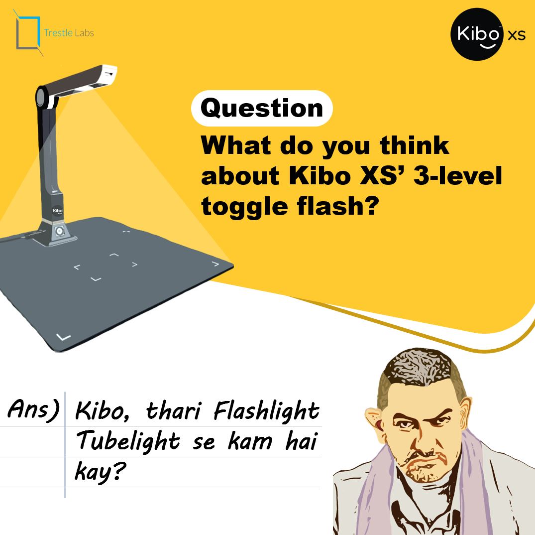 #BrainstormingBudhwaar #Session4 #TwistIT

What do you think about #KiboXS' 3-level toggle flash? We thought it's bright enough for low-light document scanning, but what would #Mahavirji say?

#Kibo #accessibility #inclusion #disability #innovation #entrepreneurship #startup