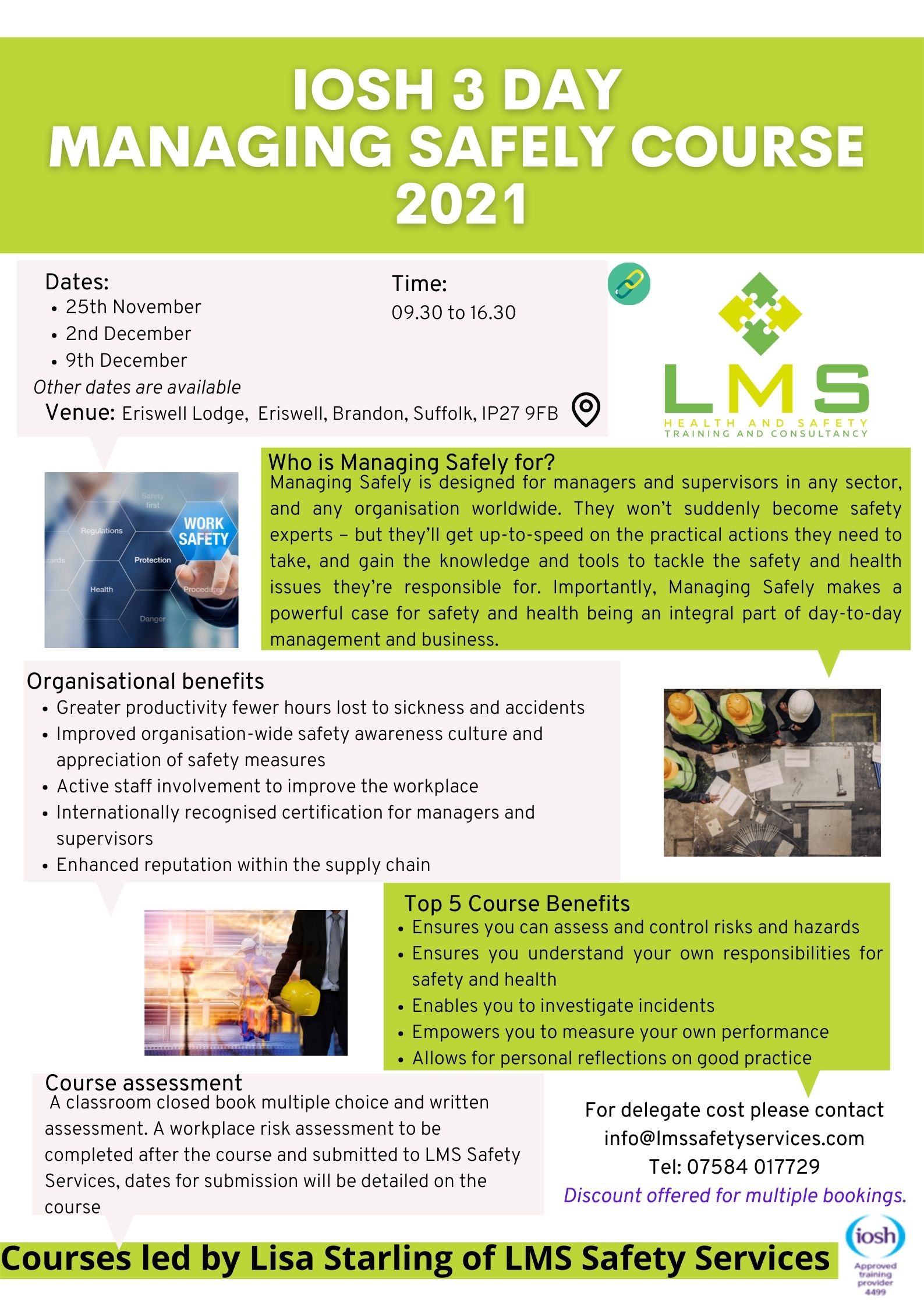 LMS Safety Services on Twitter "IOSH 3 Day Managing Course IOSH