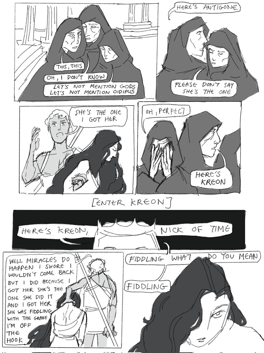 comic based on an excerpt from antigonick by anne carson ! #comics 