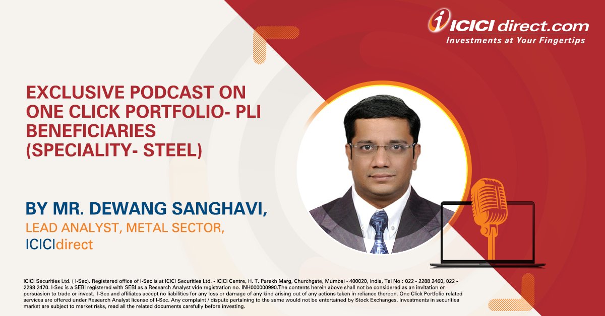 ICICI_Direct's tweet photo. Tune into our special podcast on One Click Portfolio-PLI Beneficiaries by Mr. Dewang Sanghavi, Lead Analyst, Research.

Click here to listen now https://t.co/hp1NjMD7h0

#Podcast #OneClickPortfolio #PLIBeneficiaries #ICICIdirect https://t.co/4Mw6rPq4k1