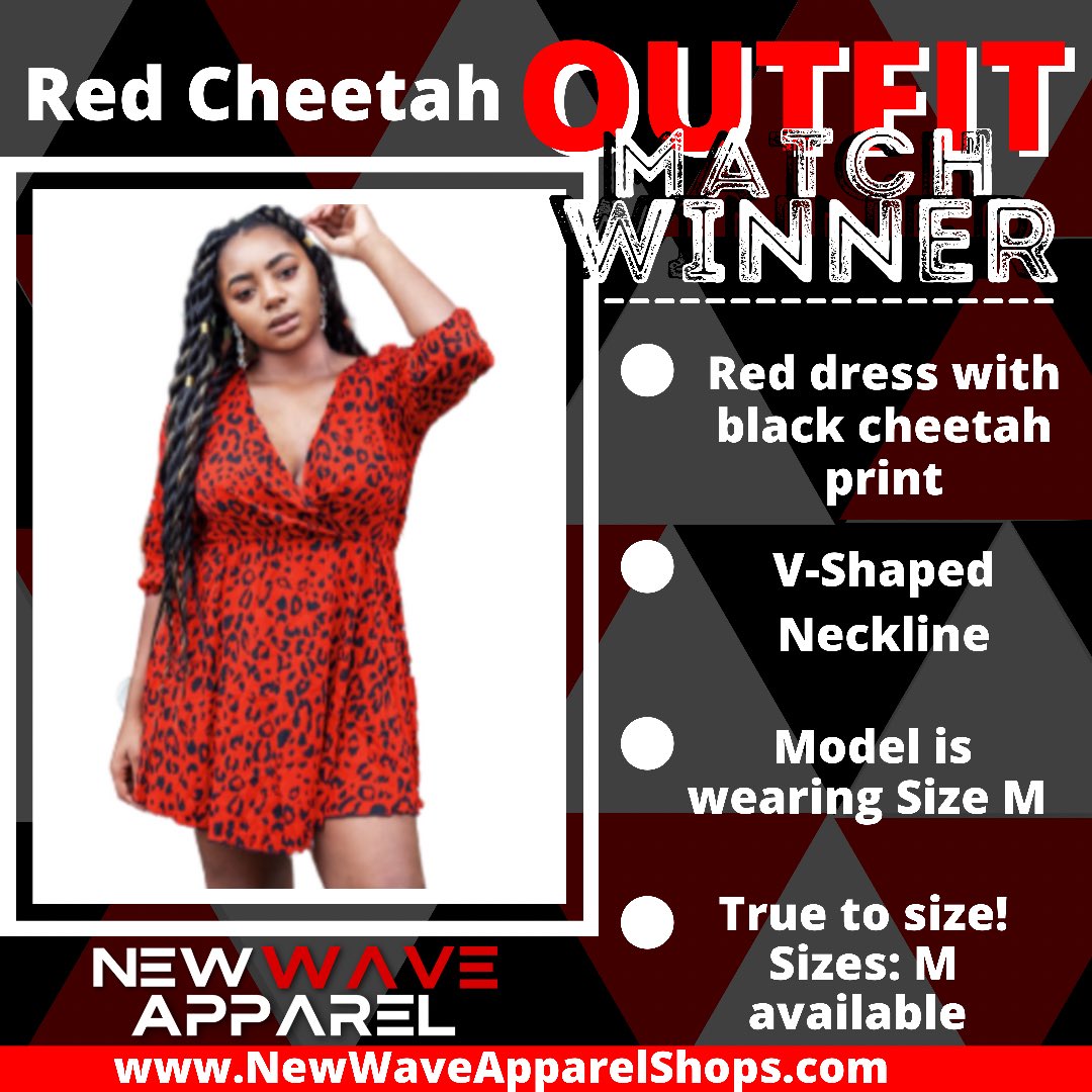 CEOofNWApparel's tweet photo. The winner of our outfit match was“Red Cheetah!” @NWApparelLLC https://t.co/6QaIuwvElk #newwave #letsgetwavy #outfitmatch #blackownedbusiness #smallbusiness #newbusiness  #explorepage #dresses #redcheetah #womensfashion #summeroutfit #trendyoutfits #trendyfashion #discoverunder5K https://t.co/SHkB50BS7X