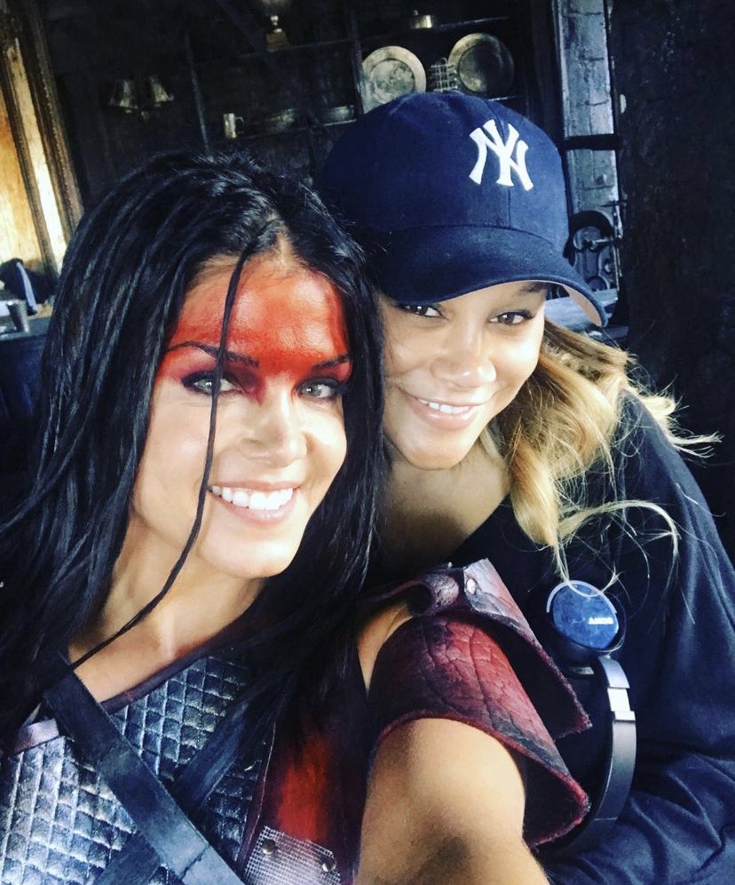 New blodreina bts by Marie Avgeropoulos on instagram.